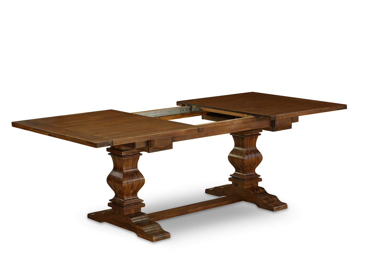 9 Piece Walnut Dining Set with 8 Upholstered Chairs G93268