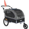 Dog Bike Trailer 2-in-1 Pet Stroller Bicycle Carrier U224
