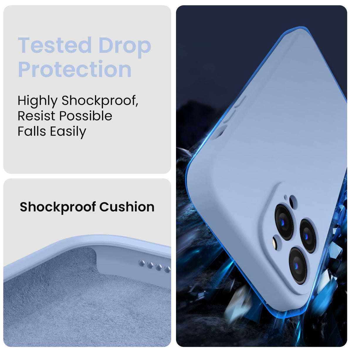 Light Blue iPhone 13 Pro Max Case V966