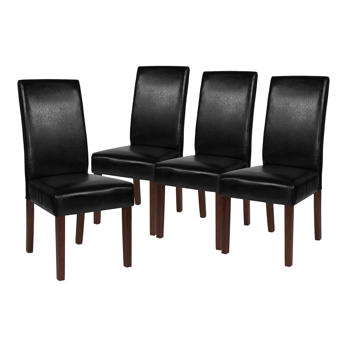 Black Faux Leather Parsons Chair 4-Pack G2063
