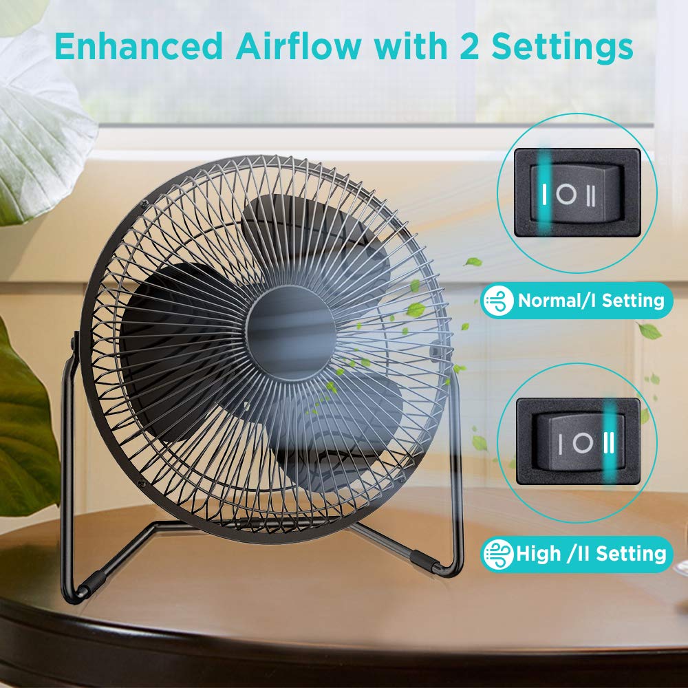 9 Inch USB Powered Desk Fan with Metal Frame L4908