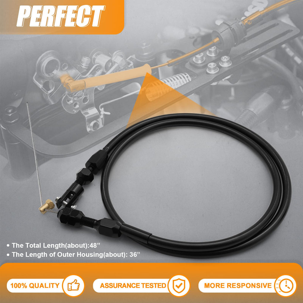 36-Inch LS Throttle Cable Stainless Steel Braided O609900