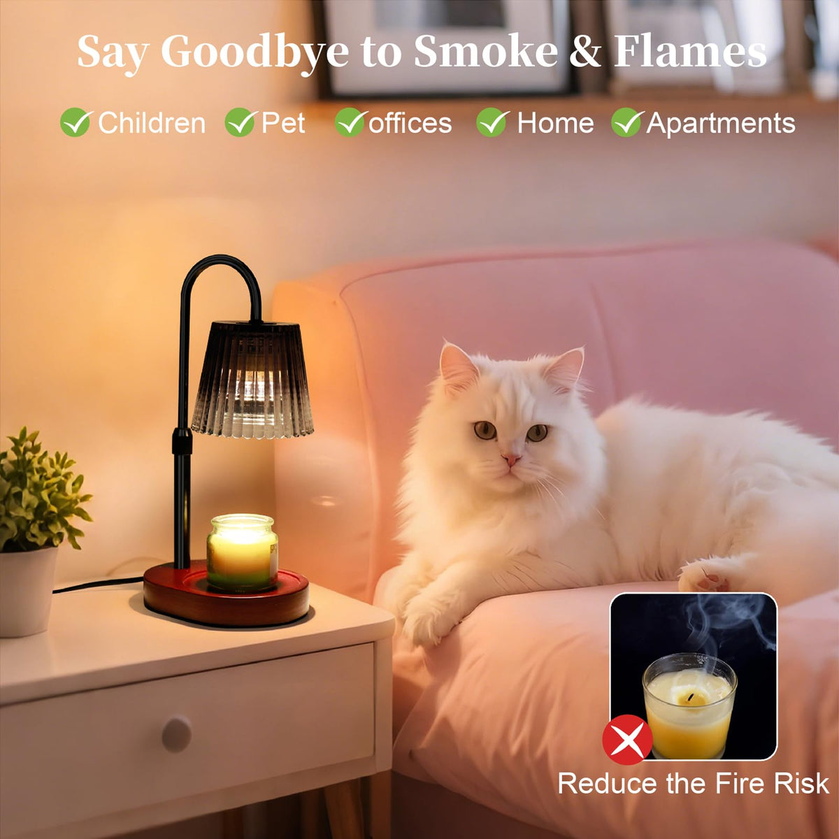 Candle Warmer Lamp with Timer and Dimmable Control P214459