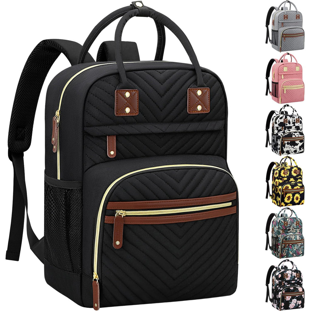 Diaper Bag Backpack with Insulated Pockets Black E532310