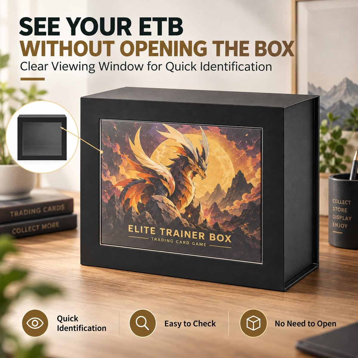Black Cardboard Magnetic Display Box 4 Pack I82570