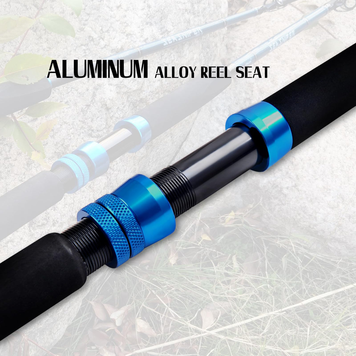 1-Piece 2-Piece Saltwater Trolling Rod Conventional Boat Fishing Pole S463245