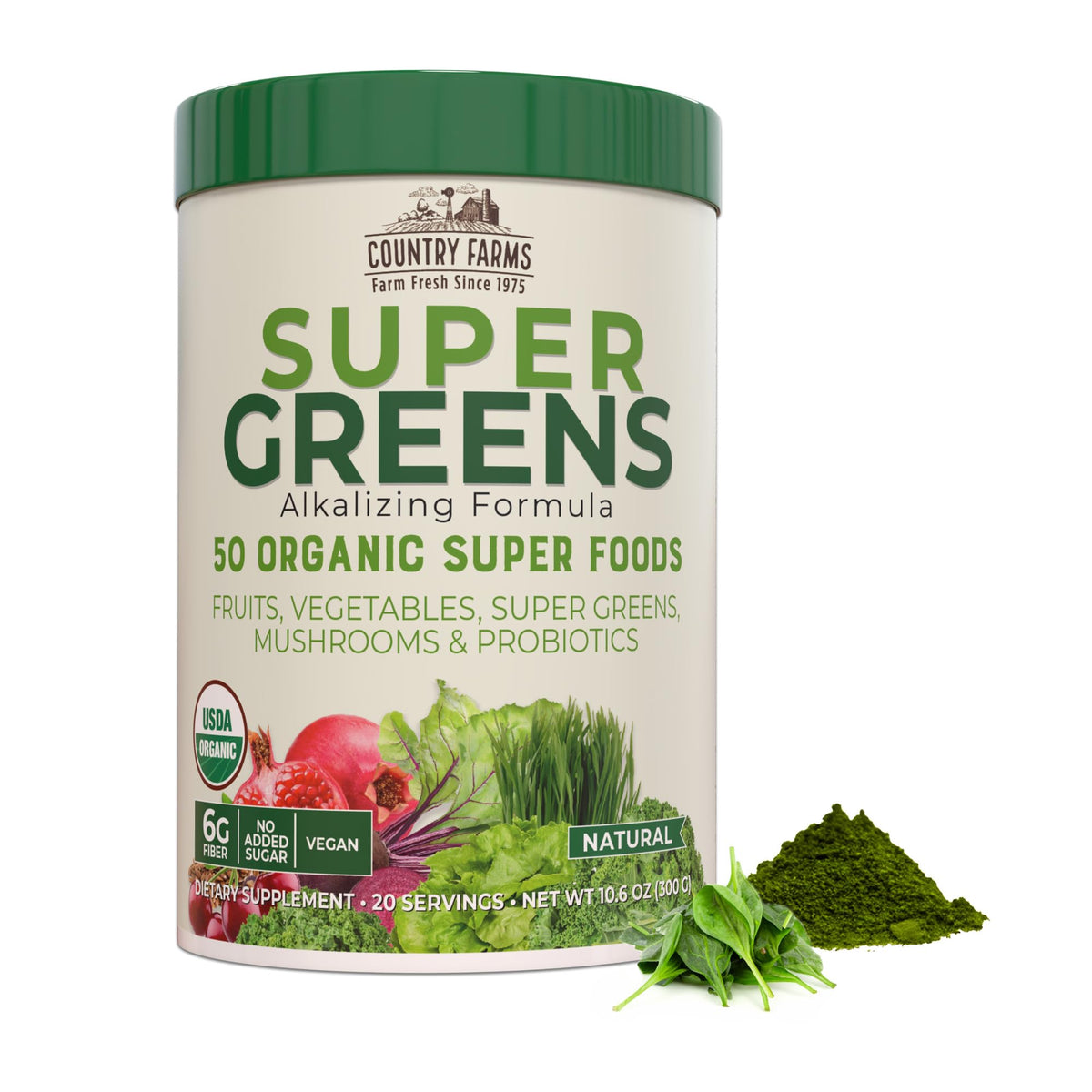 Organic Vegan Protein Powder Pea & Super Greens Powder M954237