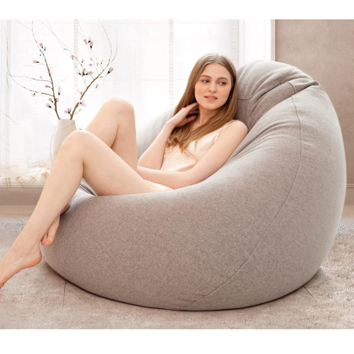 Yellow Bean Bag Chair Cover 70x80cm F41499