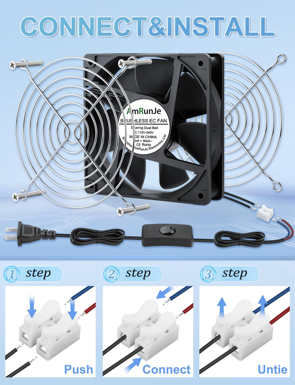 120mm x 25mm 120V Brushless Axial Fan C318