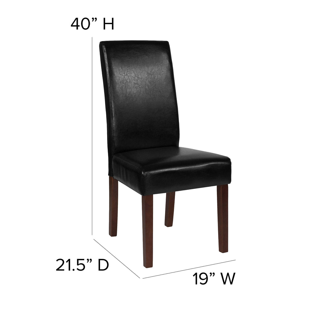 Black Faux Leather Parsons Chair 4-Pack G2063