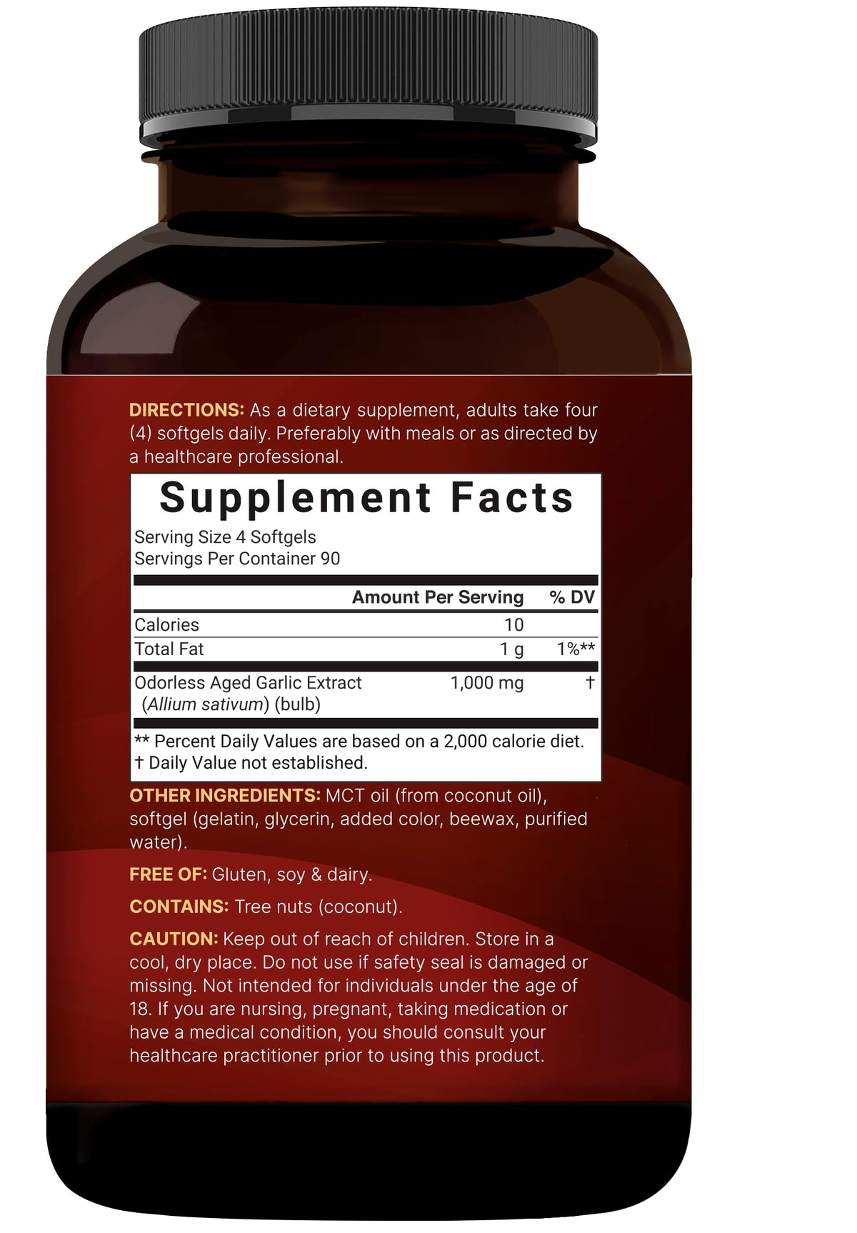 Aged Garlic Extract 1,000mg 360 Odorless Softgels O4411
