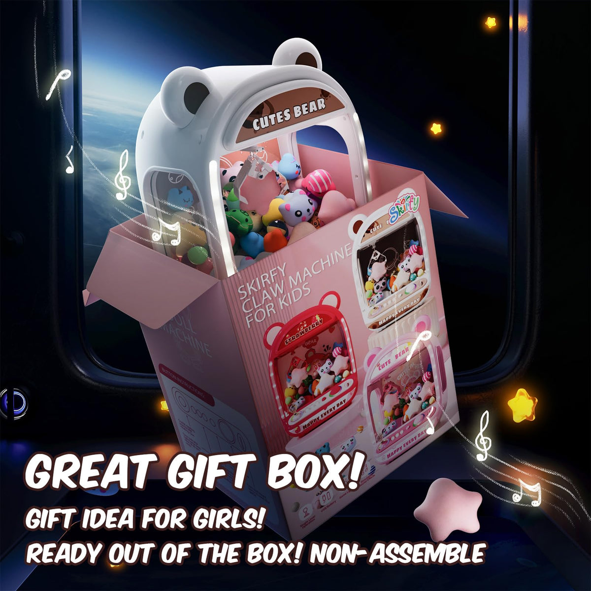 Claw Machine with Mini Animal Plush Toy Y7093