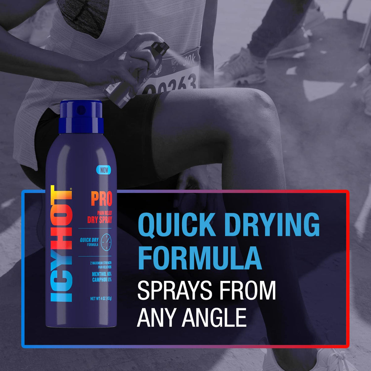 Pain Relief Dry Spray 4 oz with Menthol & Camphor Pack of 2 K34664