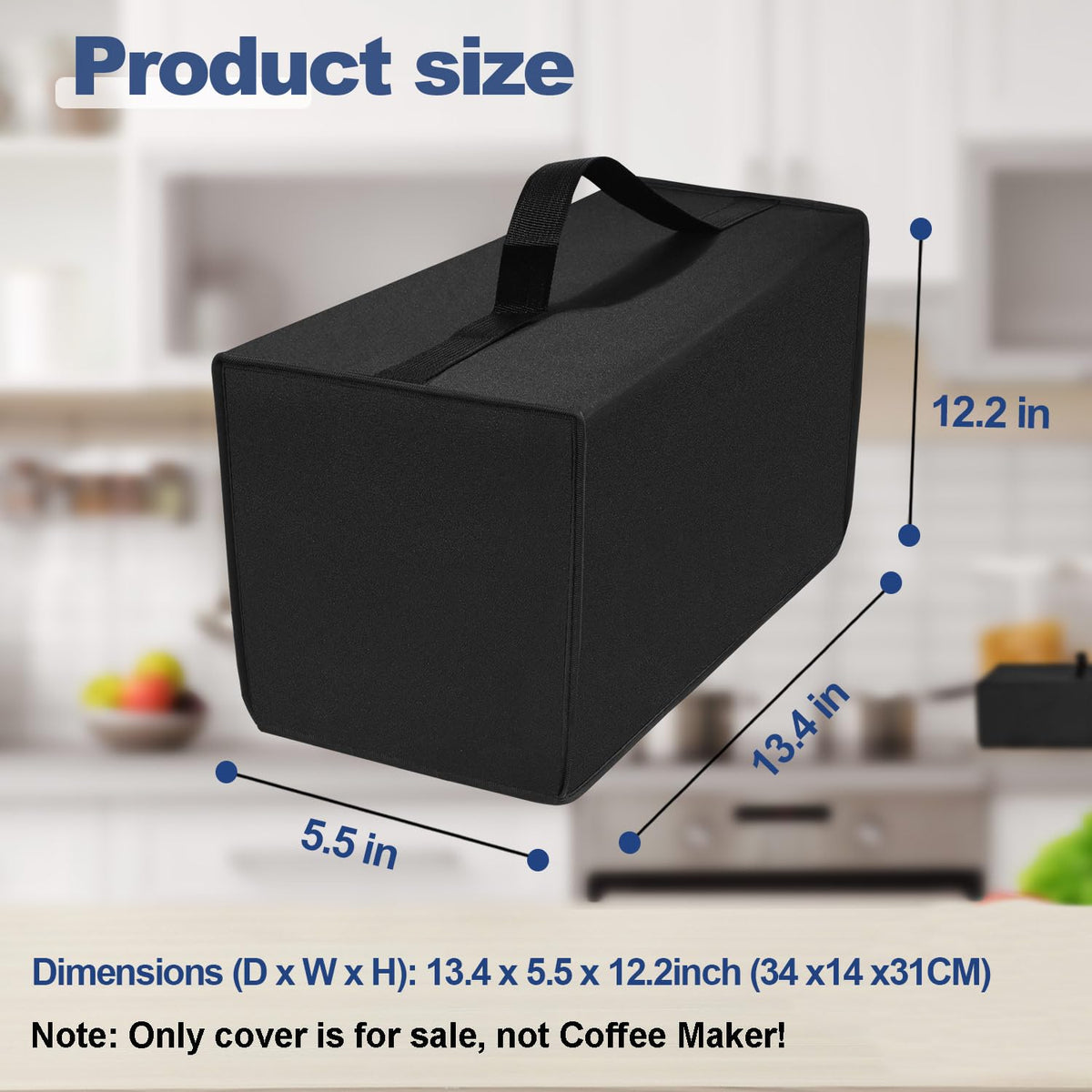 Black Coffee Maker Cover O9204