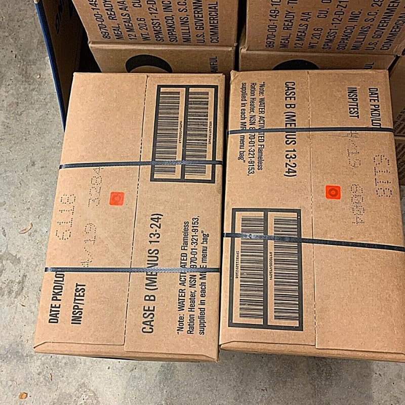 MRE Meals Ready to Eat A and B Cases with Heater R875145