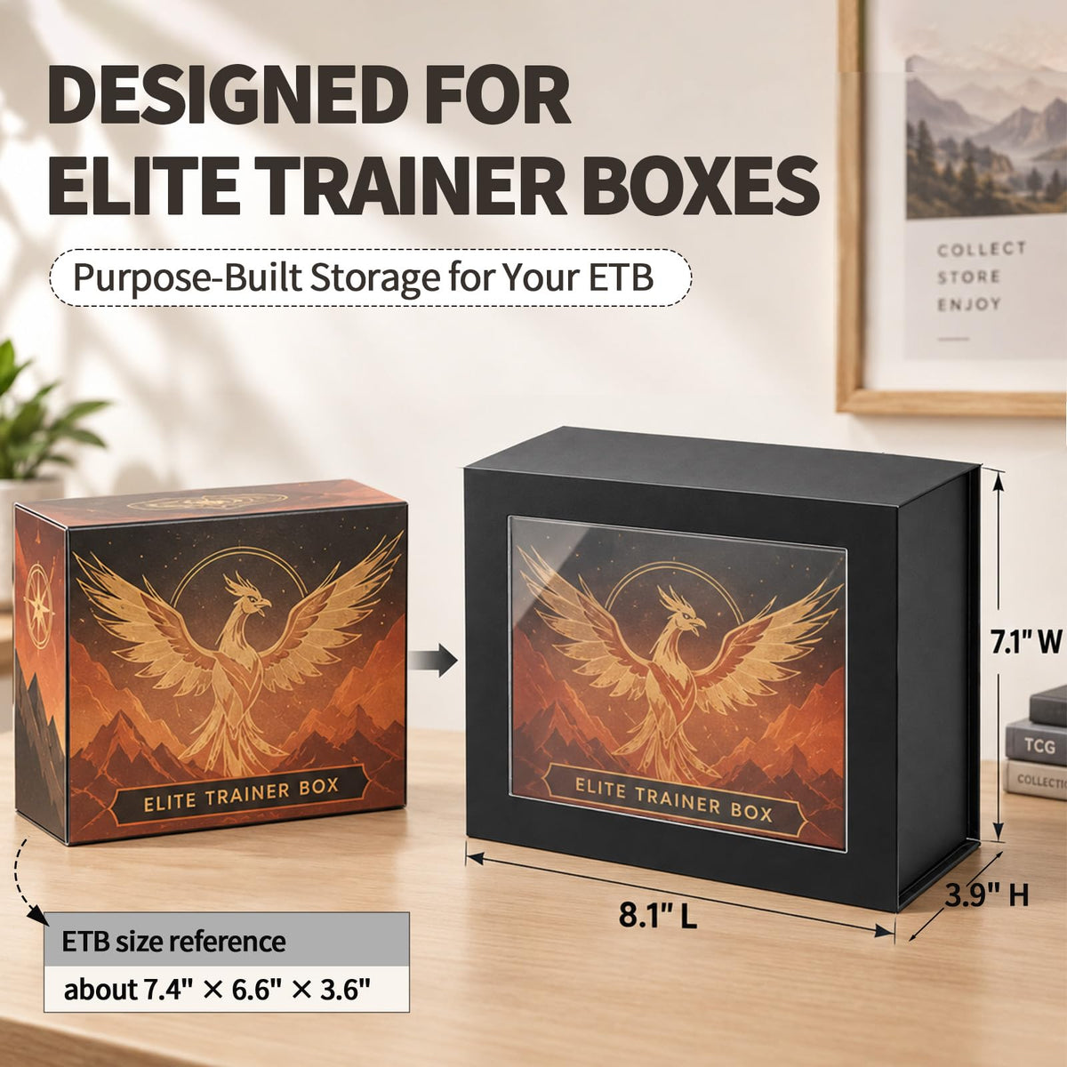 Black Cardboard Magnetic Display Box 4 Pack I82570