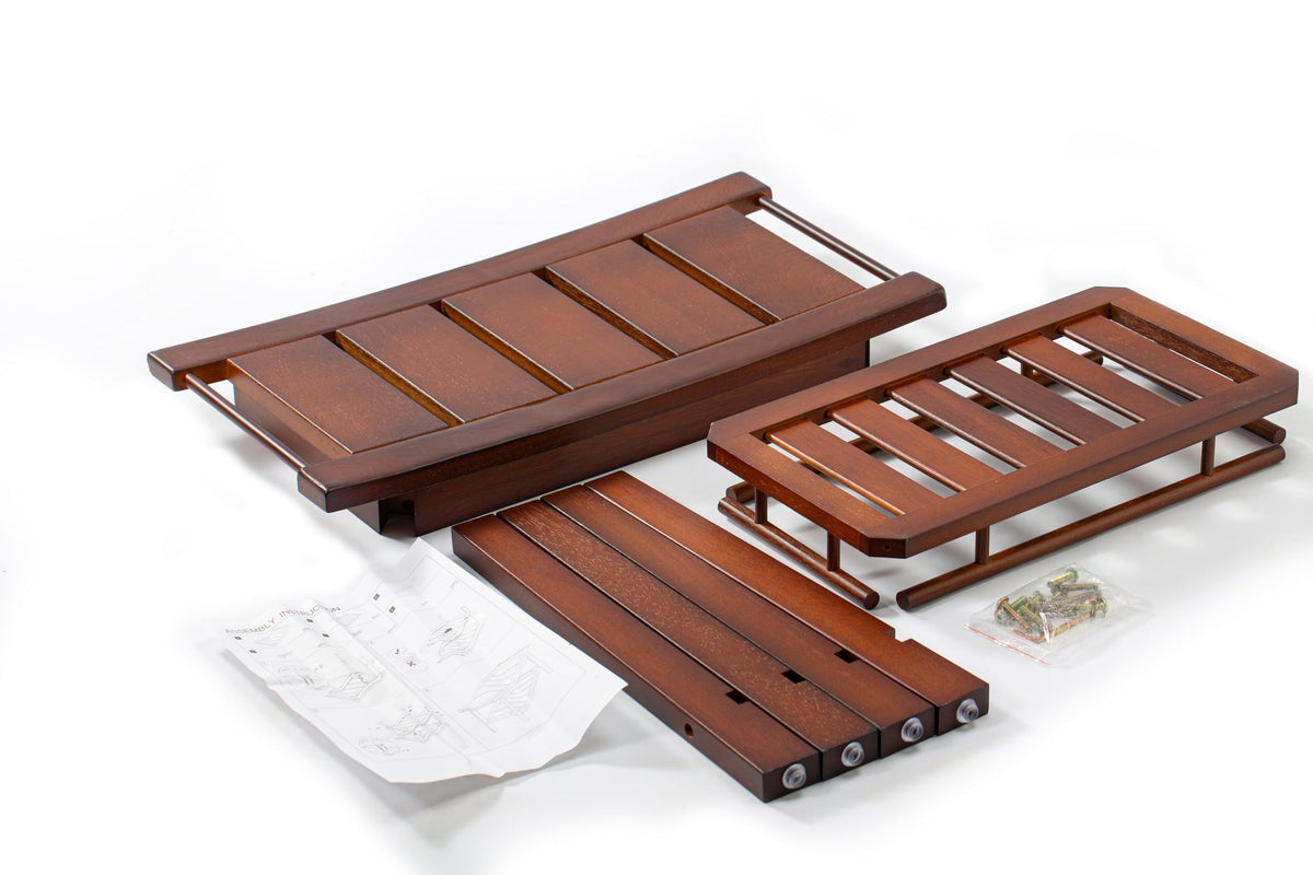 21" Teak Shower Bench with Storage Shelf A9021