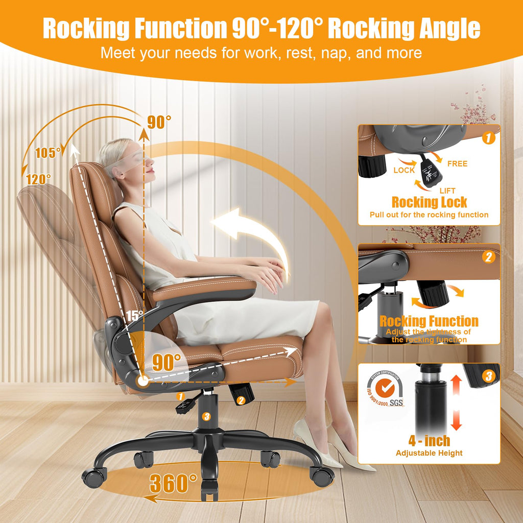 Ergonomic Office Chair with Flip-up Armrests S5699