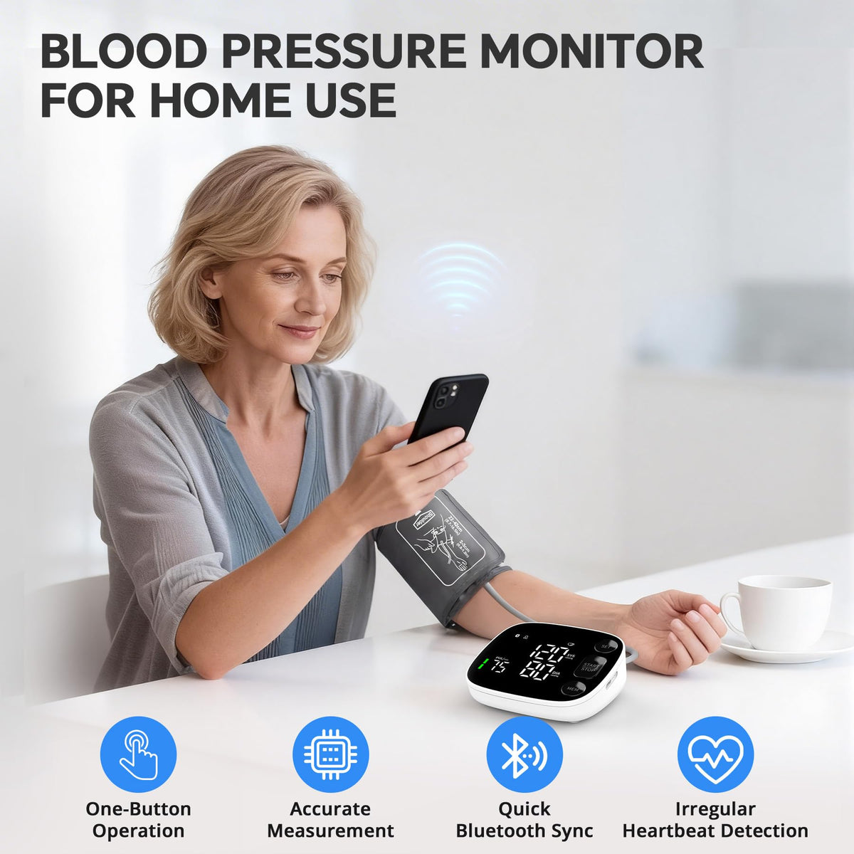Blood Pressure Monitor Bluetooth Upper Arm P60053