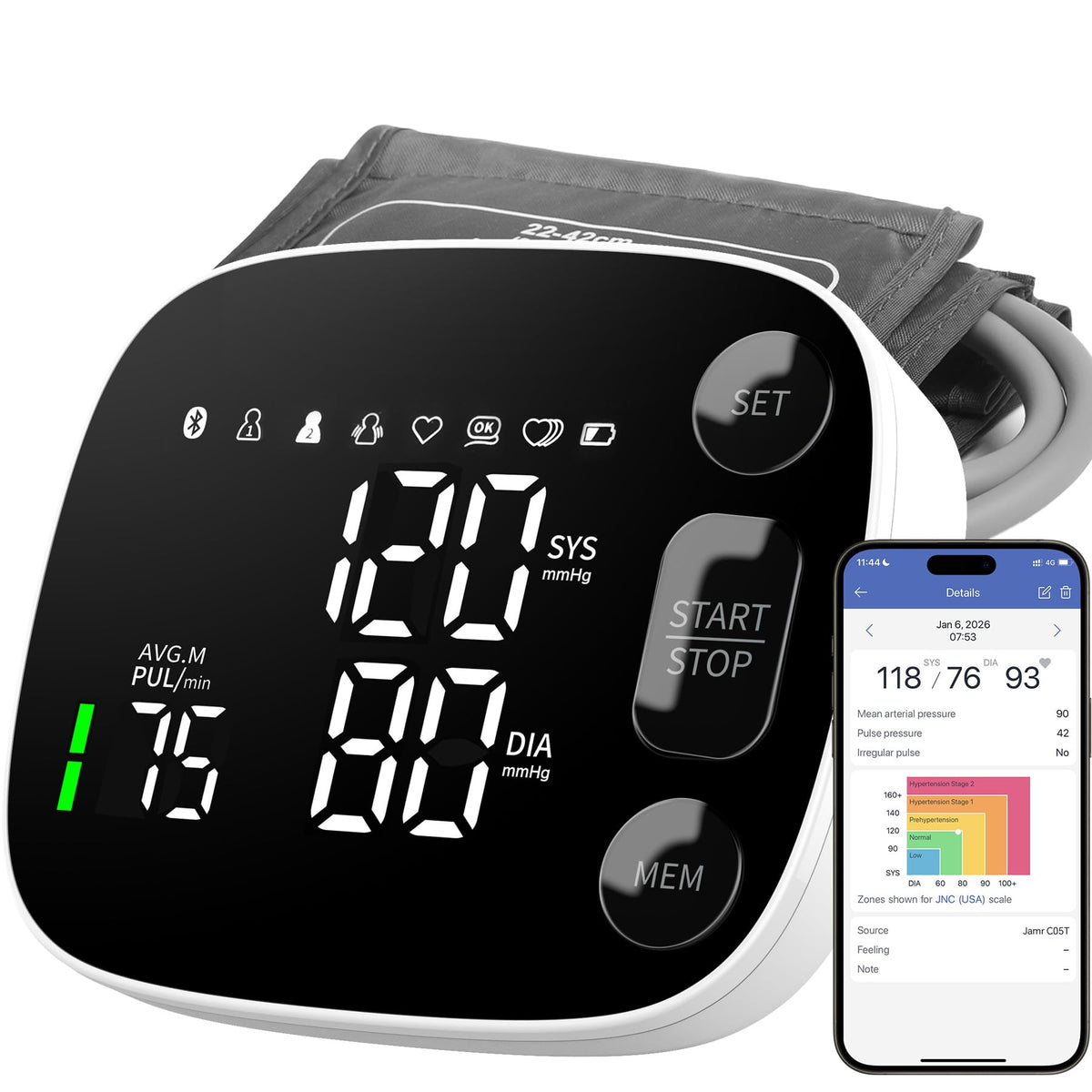 Blood Pressure Monitor Bluetooth Upper Arm P60053
