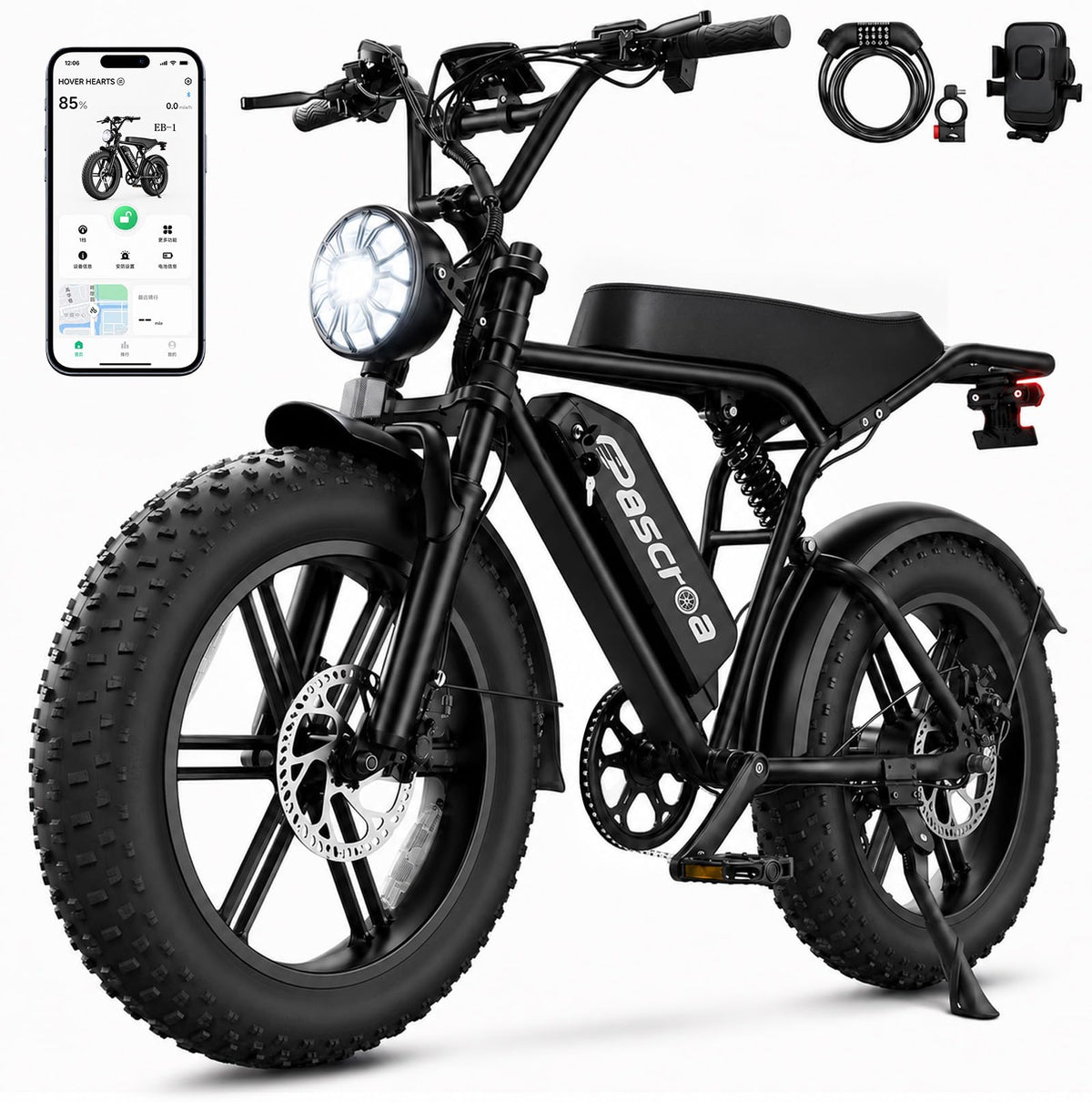 1500W Peak 20" Fat Tire Electric Bike J550