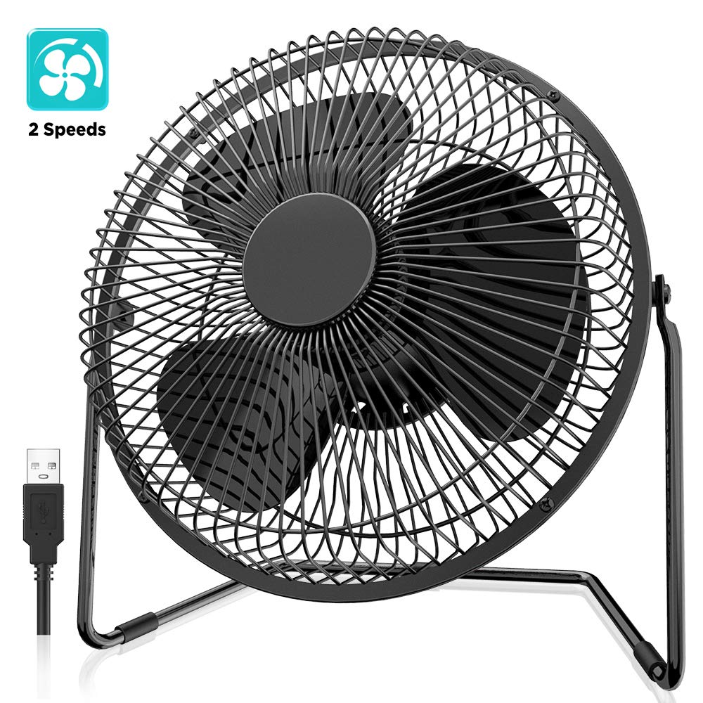 9 Inch USB Powered Desk Fan with Metal Frame L4908