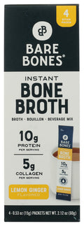 Lemon Ginger Bone Broth Powdered Mix Packets 4 Pack H487283