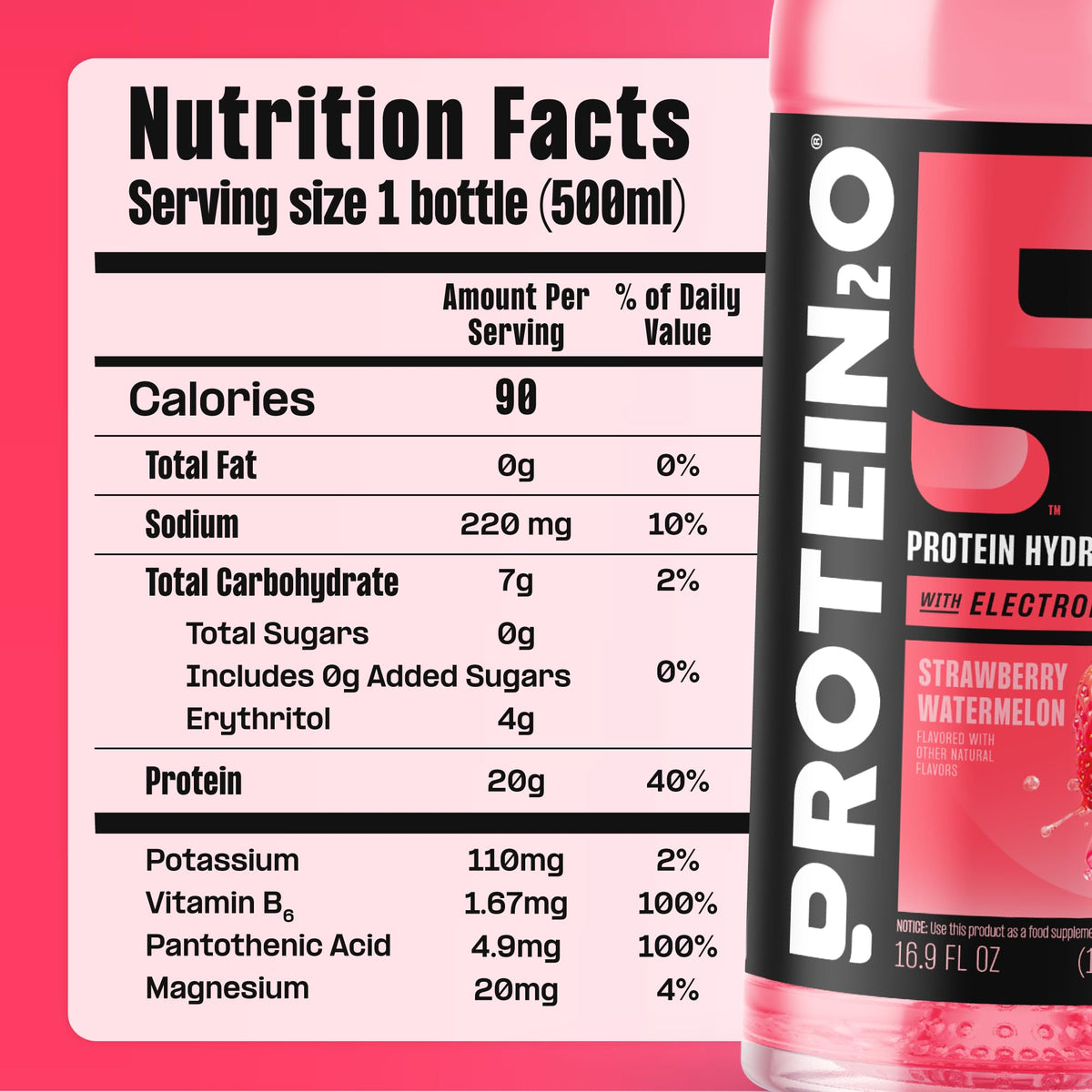 Clear Whey Protein & Electrolyte Beverage 20g Protein 16.9 fl oz 12 Count B42568