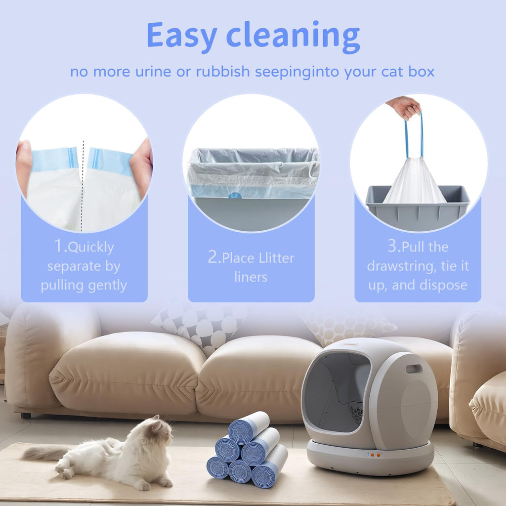 120 Count Self-Cleaning Cat Litter Box Liners F971