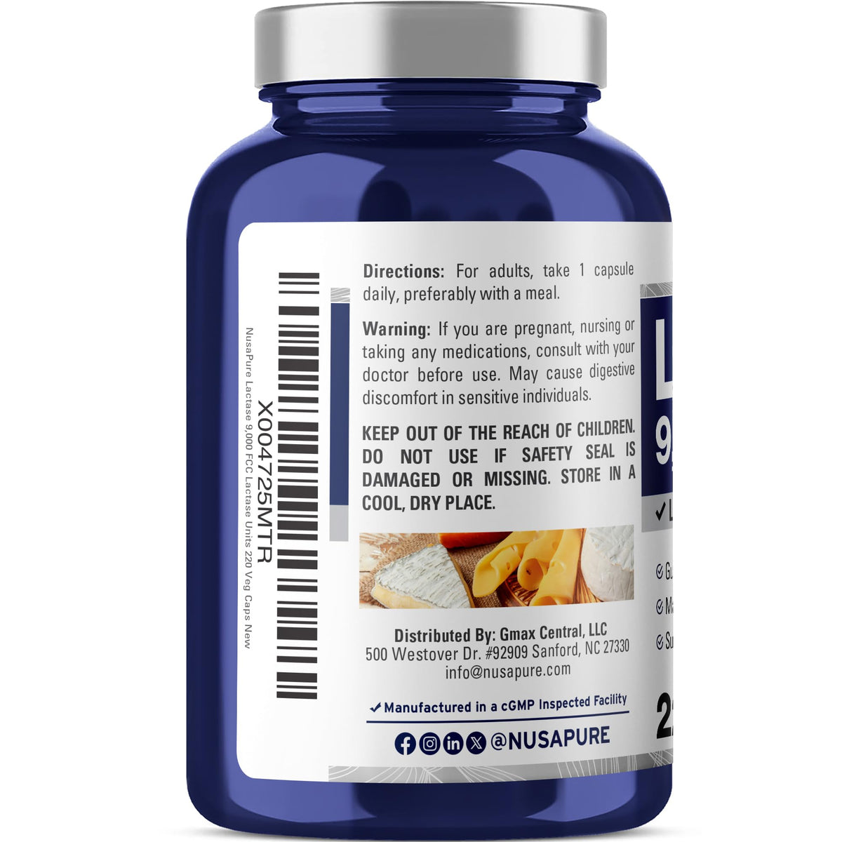 Vegan Lactase Enzyme 220 Veg Capsules X925614