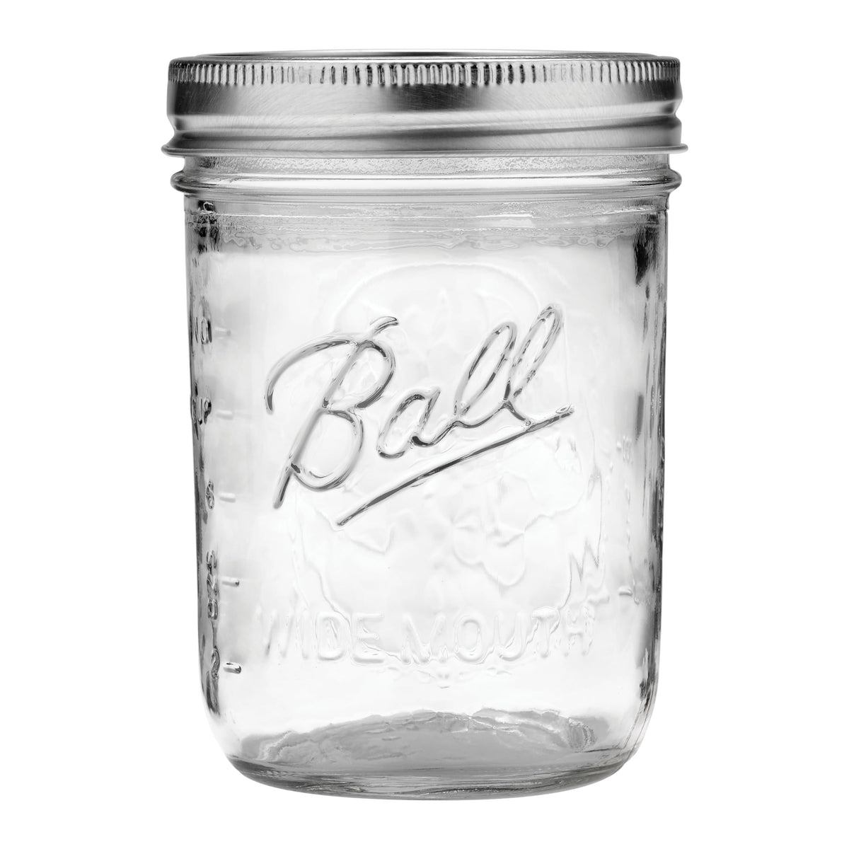 8 Glass Clear Jars with Lids & Bands L691
