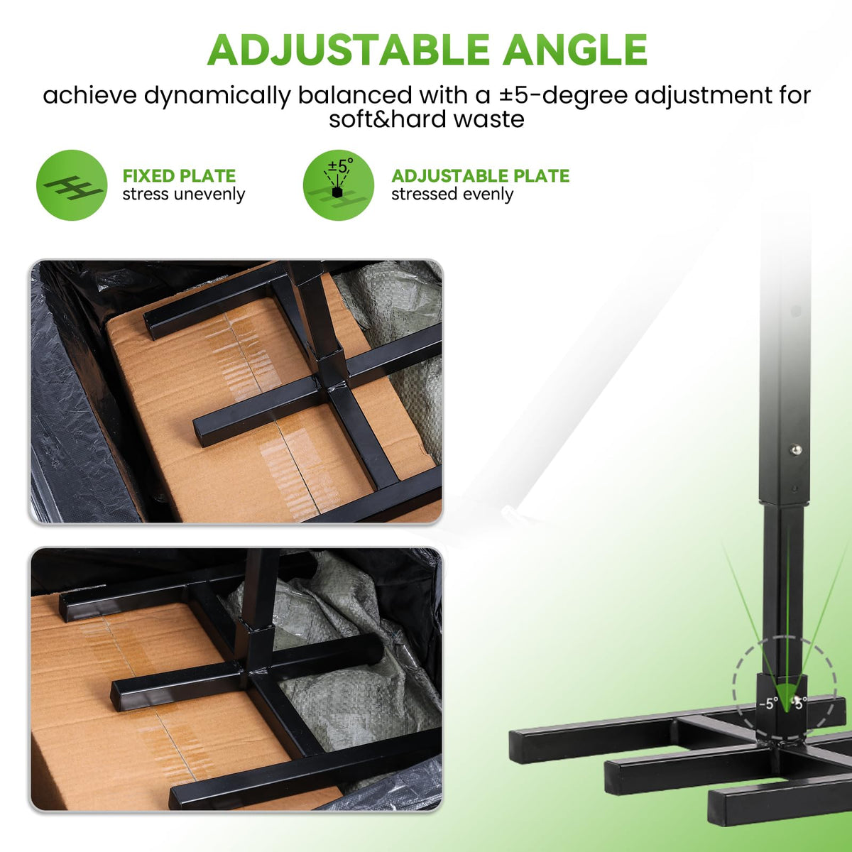 Manual Trash Compactor with Adjustable Handle P51432