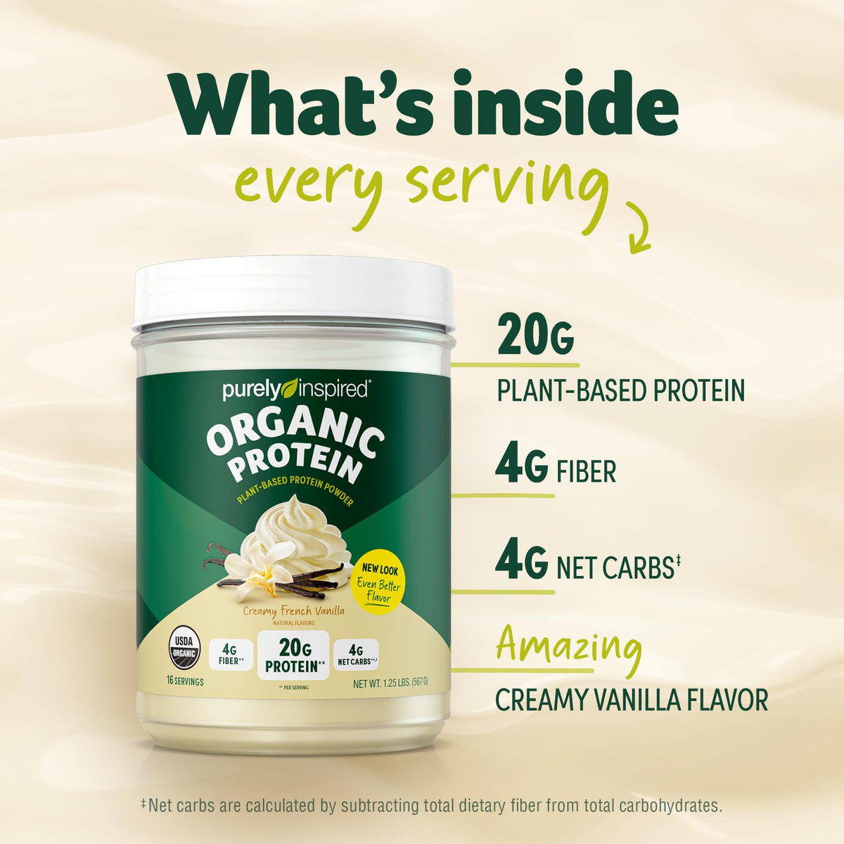 Organic Vegan Protein Powder Pea & Super Greens Powder M954237