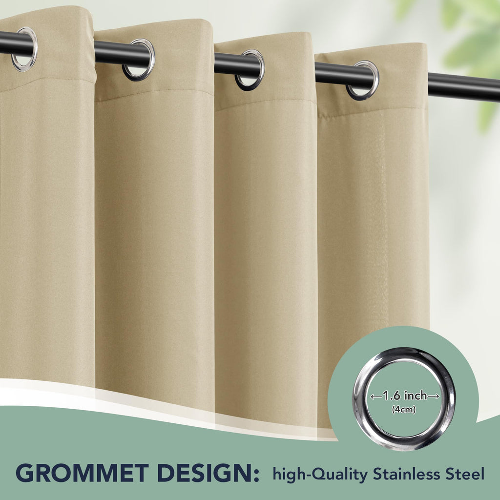 Waterproof Outdoor Curtains 6 Panels J500226