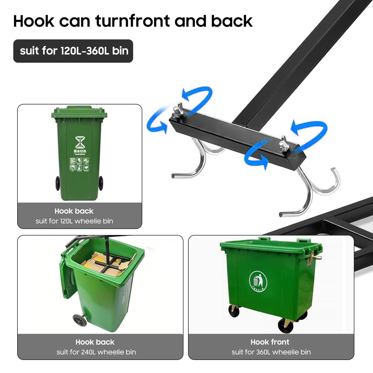 Manual Trash Compactor Hand Tool for Wheelie Bins C79501