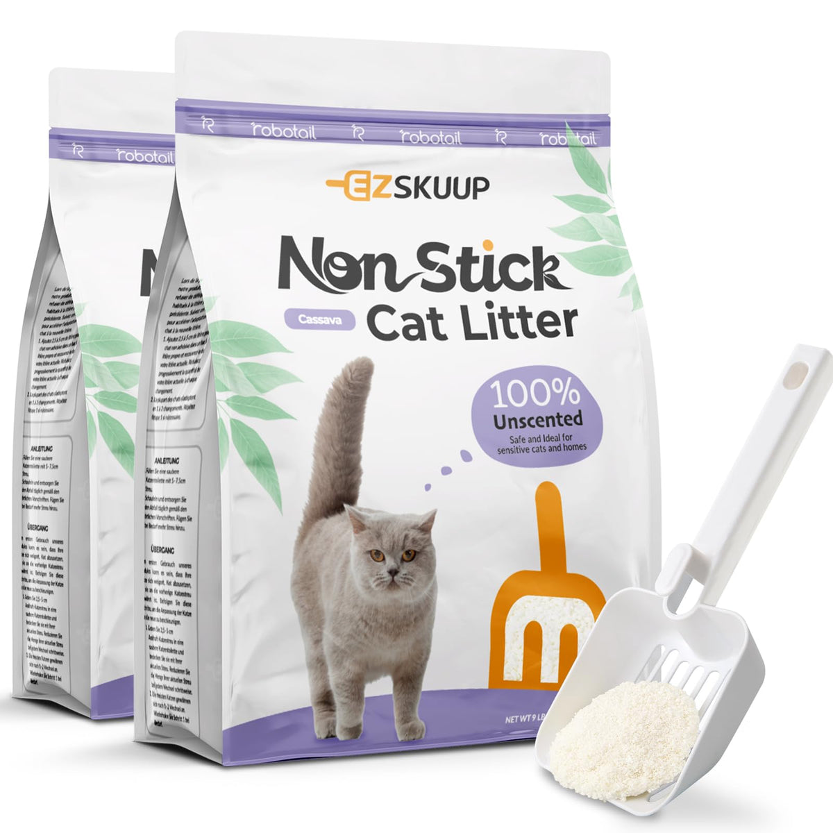 Non-Stick Ultra Clumping Unscented Cat Litter Q6214