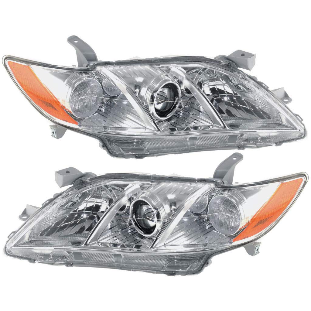 Toyota Camry Headlight 2007 2008 2009 Pair Driver and Passenger Side B50107
