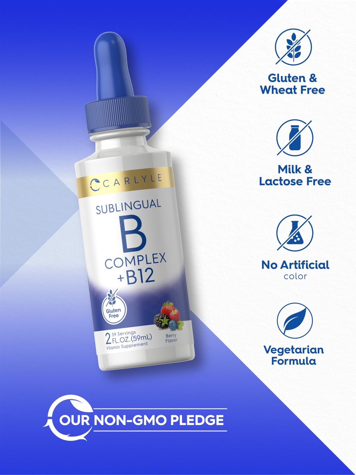 Vitamin B Complex Sublingual Liquid Drops 2 fl oz O677