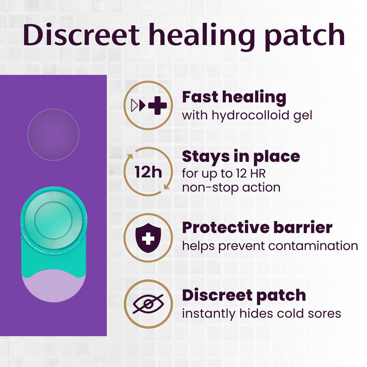 15 Hydrocolloid Cold Sore Patches B783