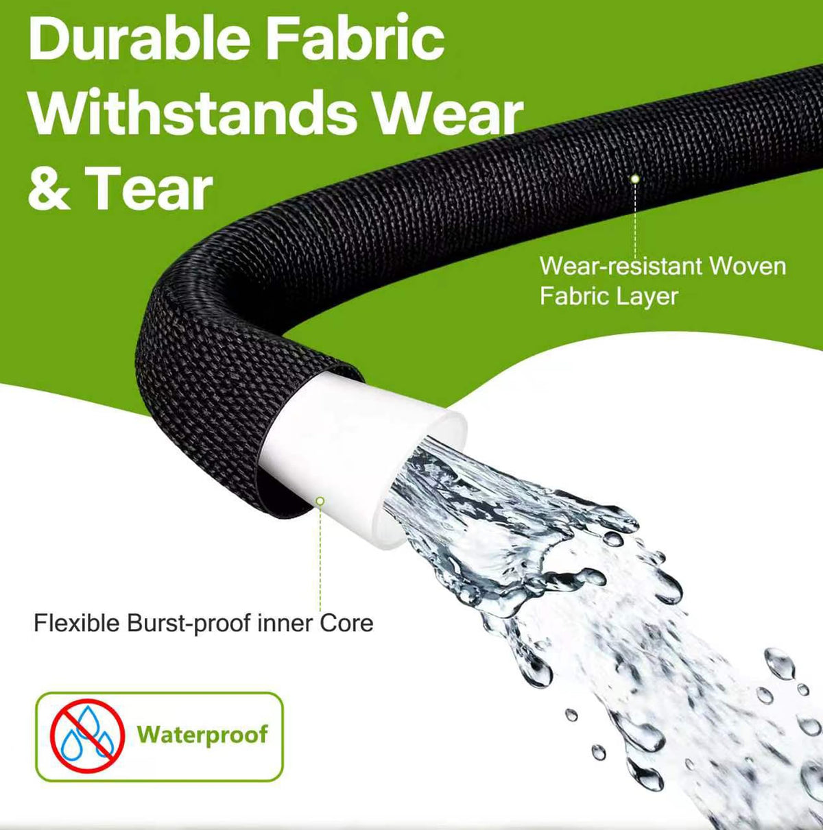 100 ft x 5/8 in Black All-Weather Garden Hose T379264