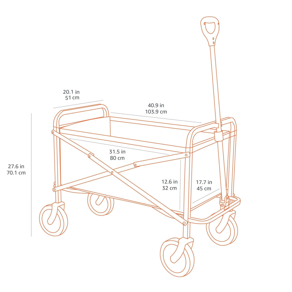 Collapsible Heavy Duty Utility Wagon 265 Pounds Capacity Black W77998