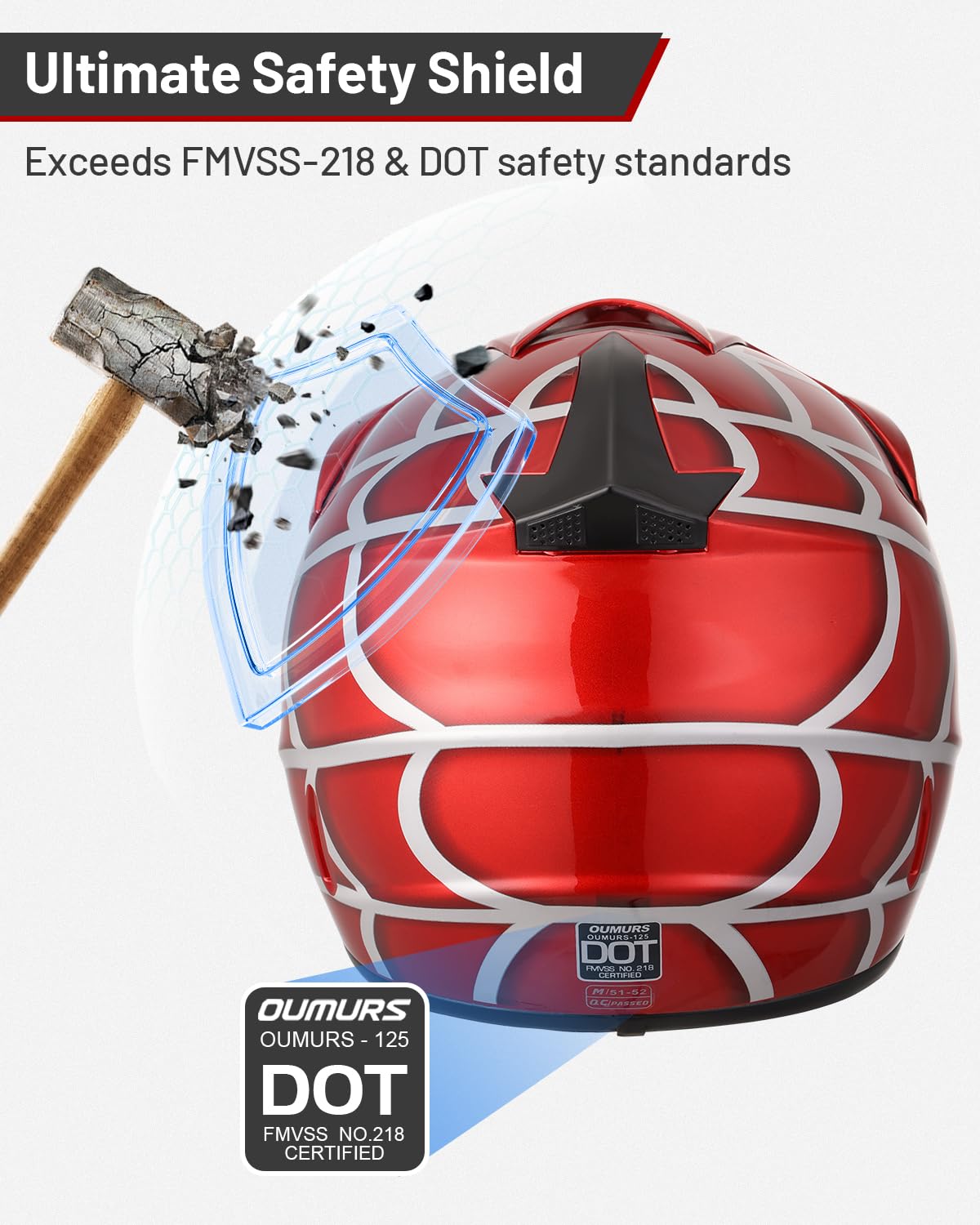 Youth DOT Approved Full Face Motocross Helmet Z405516