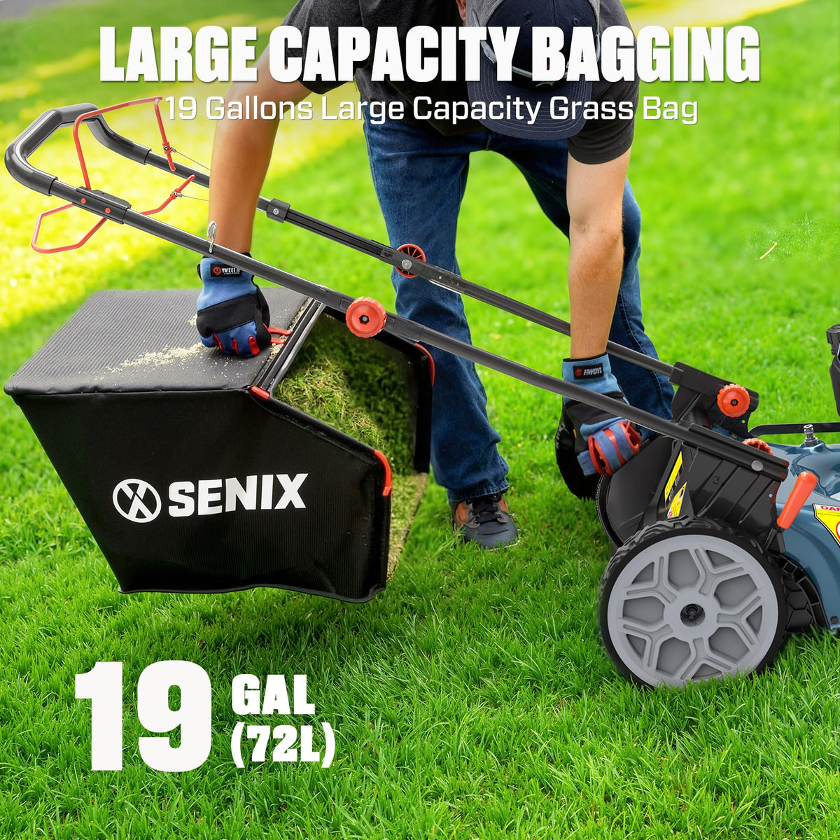 22" 3-in-1 Self Propelled Gas Lawn Mower C8703