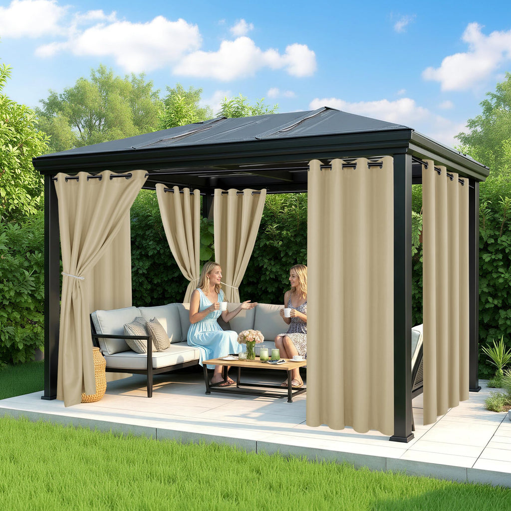 Waterproof Outdoor Curtains 6 Panels J500226