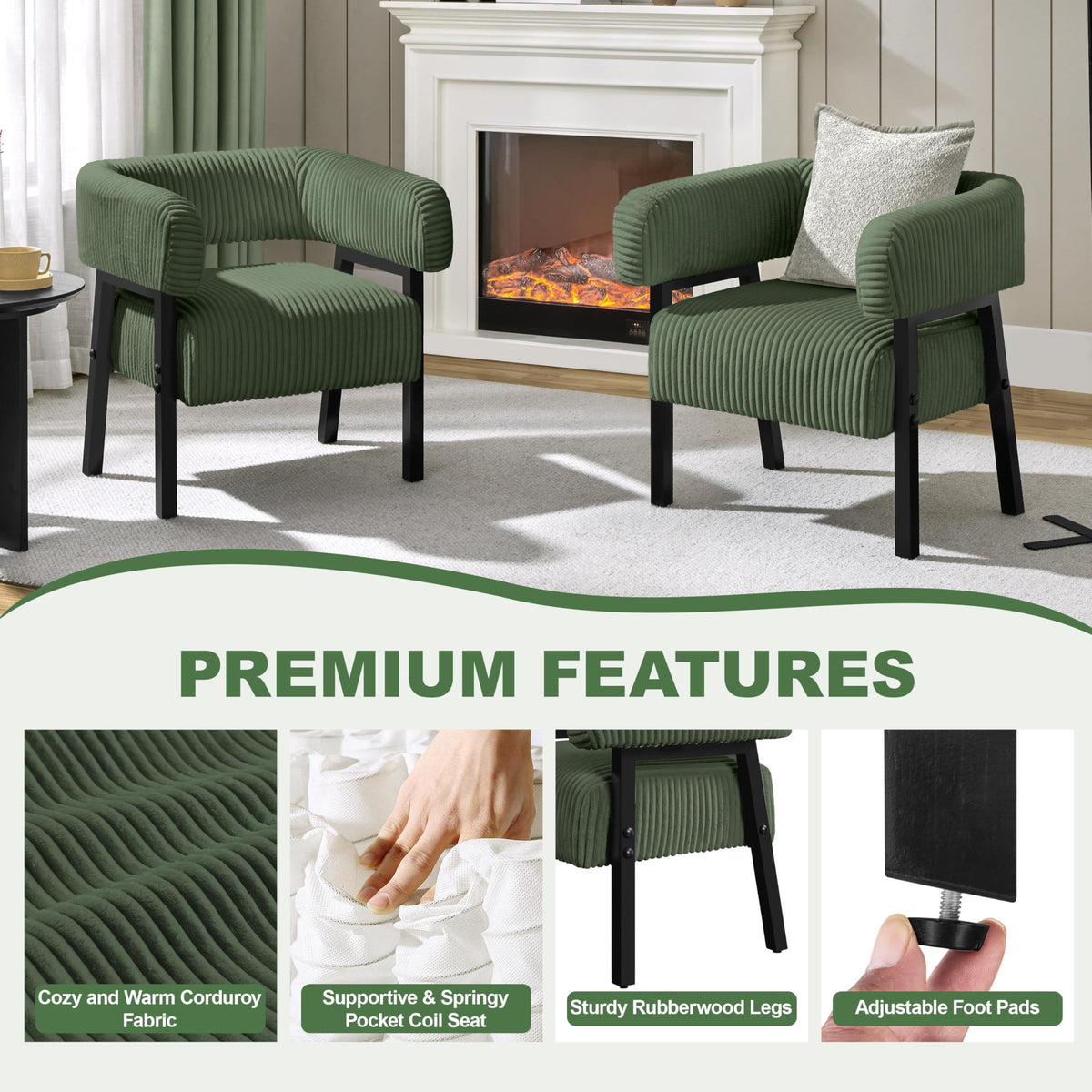 Accent Living Room Chair Set of 2 B259407