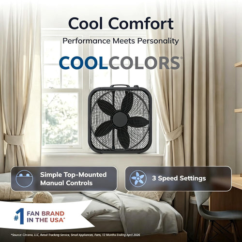 20 Inch 3 Speed Portable Box Fan I98228
