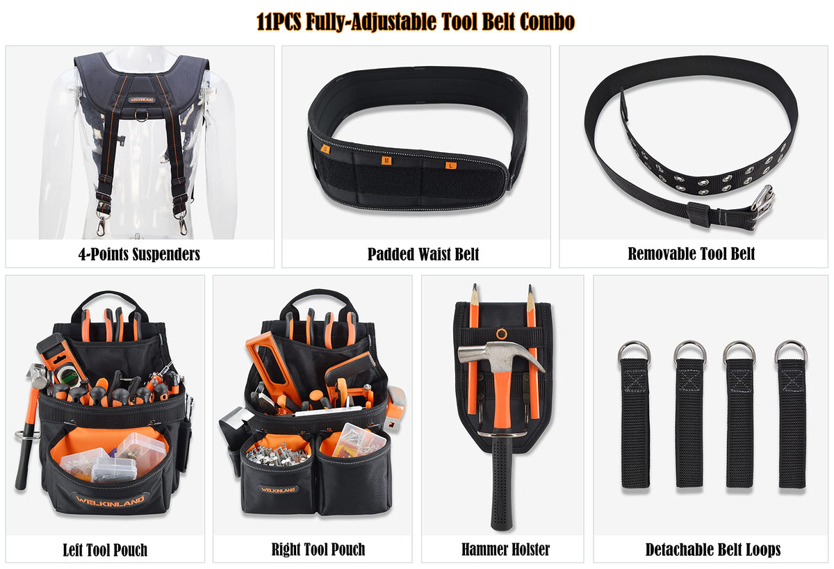 39 Pockets Tool Belts with Suspenders J1623