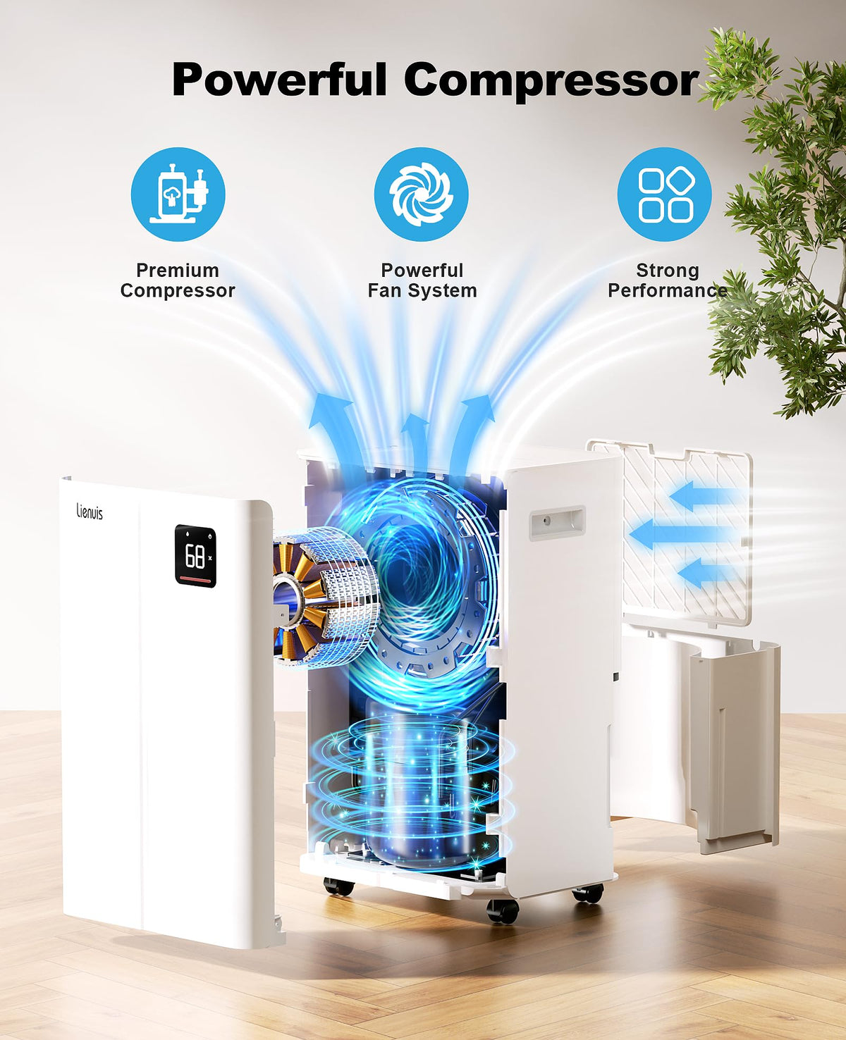 50 Pint Dehumidifier with Continuous Drain B5205