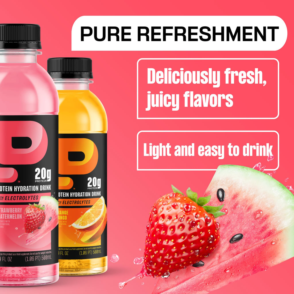 Clear Whey Protein & Electrolyte Beverage 20g Protein 16.9 fl oz 12 Count B42568