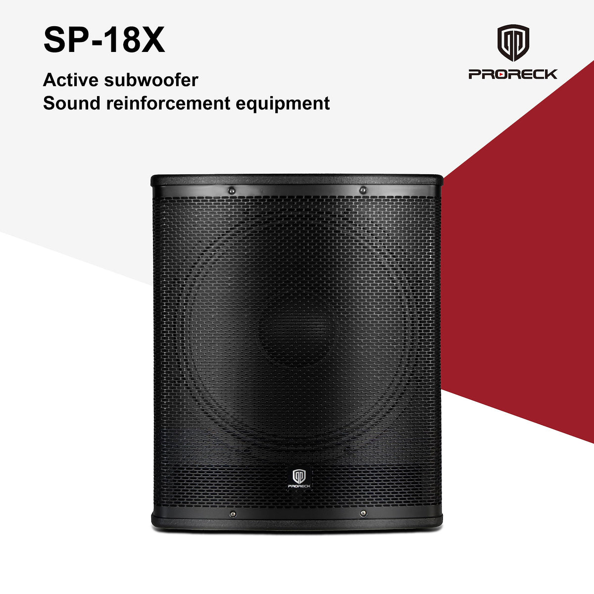 18 inch 3000W Powered PA DJ Subwoofer with Class-D Amplifier, Black O181